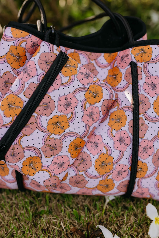 Neoprene Hibiscus Bag